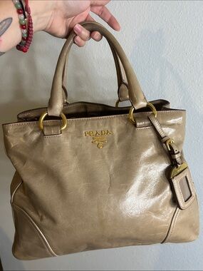 Prada Vitello Shine Leather Tote